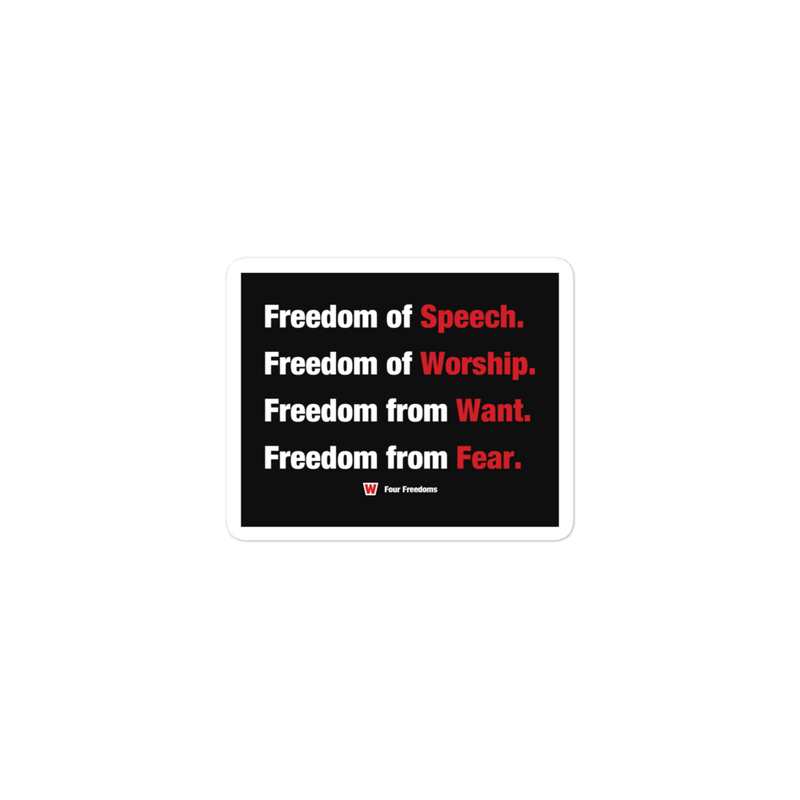 The Four Freedom Sticker